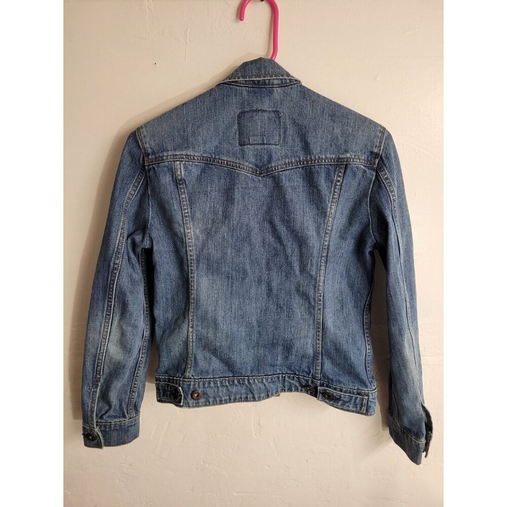 Levi’s Classic Blue Denim Jacket Sz. S Button Up Trucker Natural Wear - Picture 2 of 5